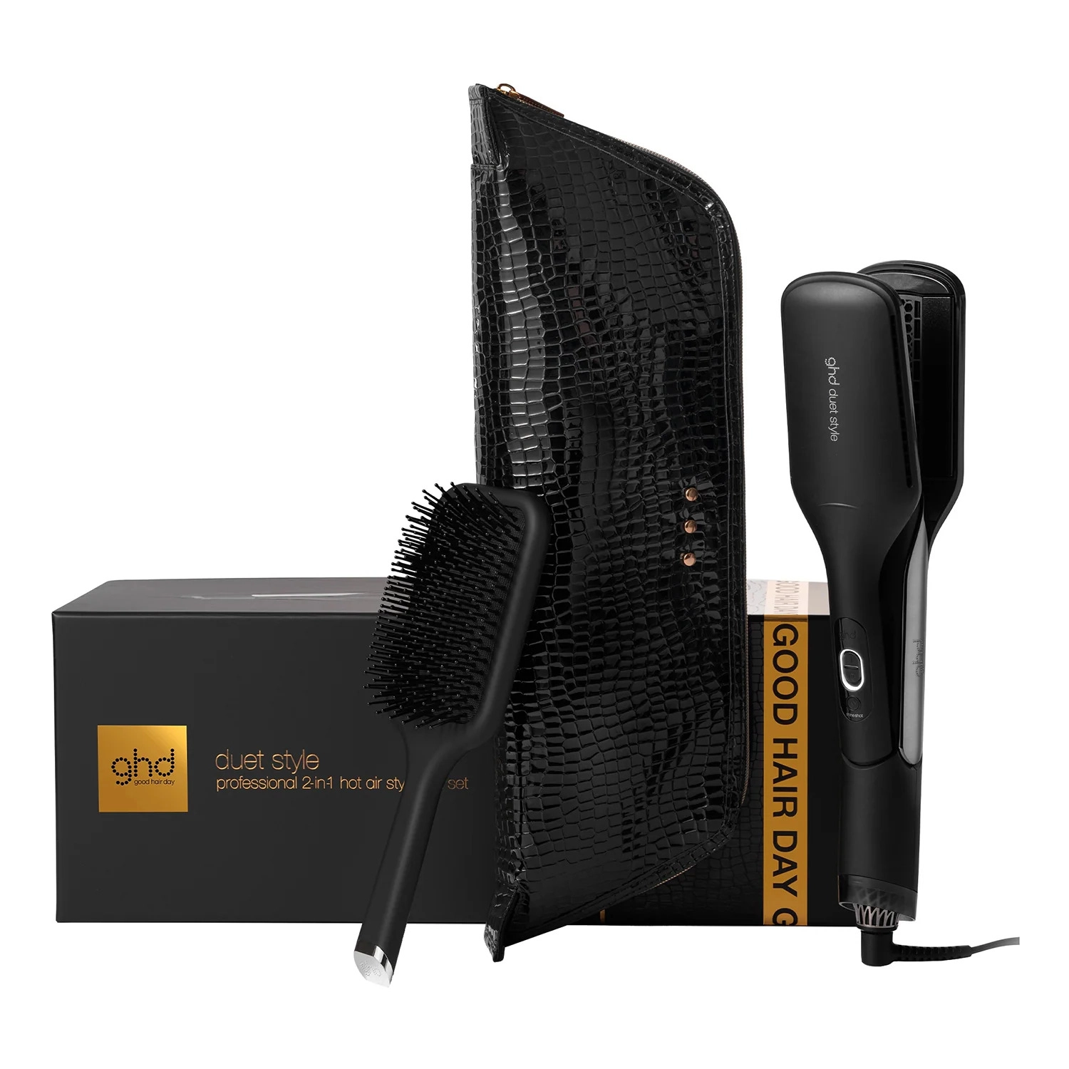 Ghd Duet Style 2’si 1 Arada Saç Şekillendirme Hediye Seti (Tarak + Isıya Dayanıklı Kılıf)